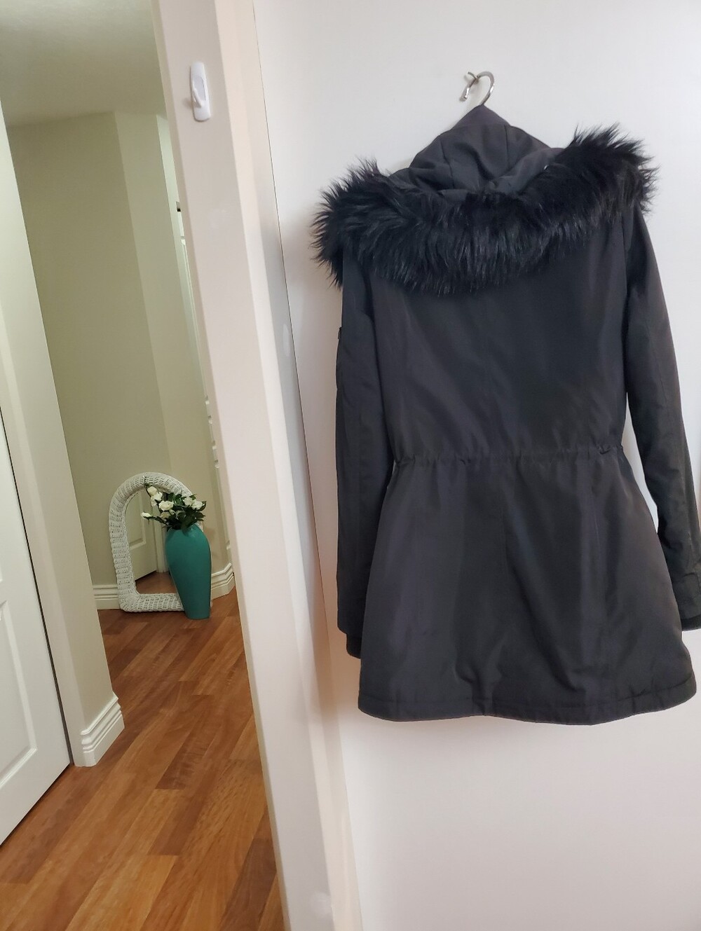 London Fog Black Hooded Parka Small - Picture 9 of 12